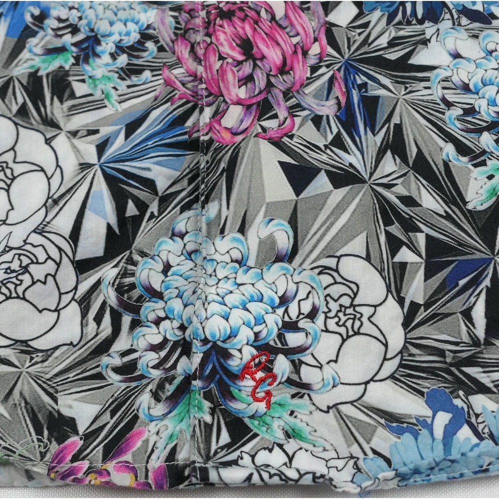 Robert Graham Mens L Crystal Prism Floral Geometric Button Down‎ S/S Shirt AOP - Picture 10 of 10